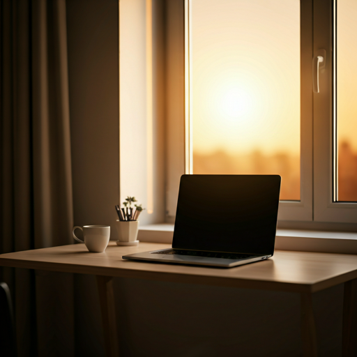 Modern workspace illustration